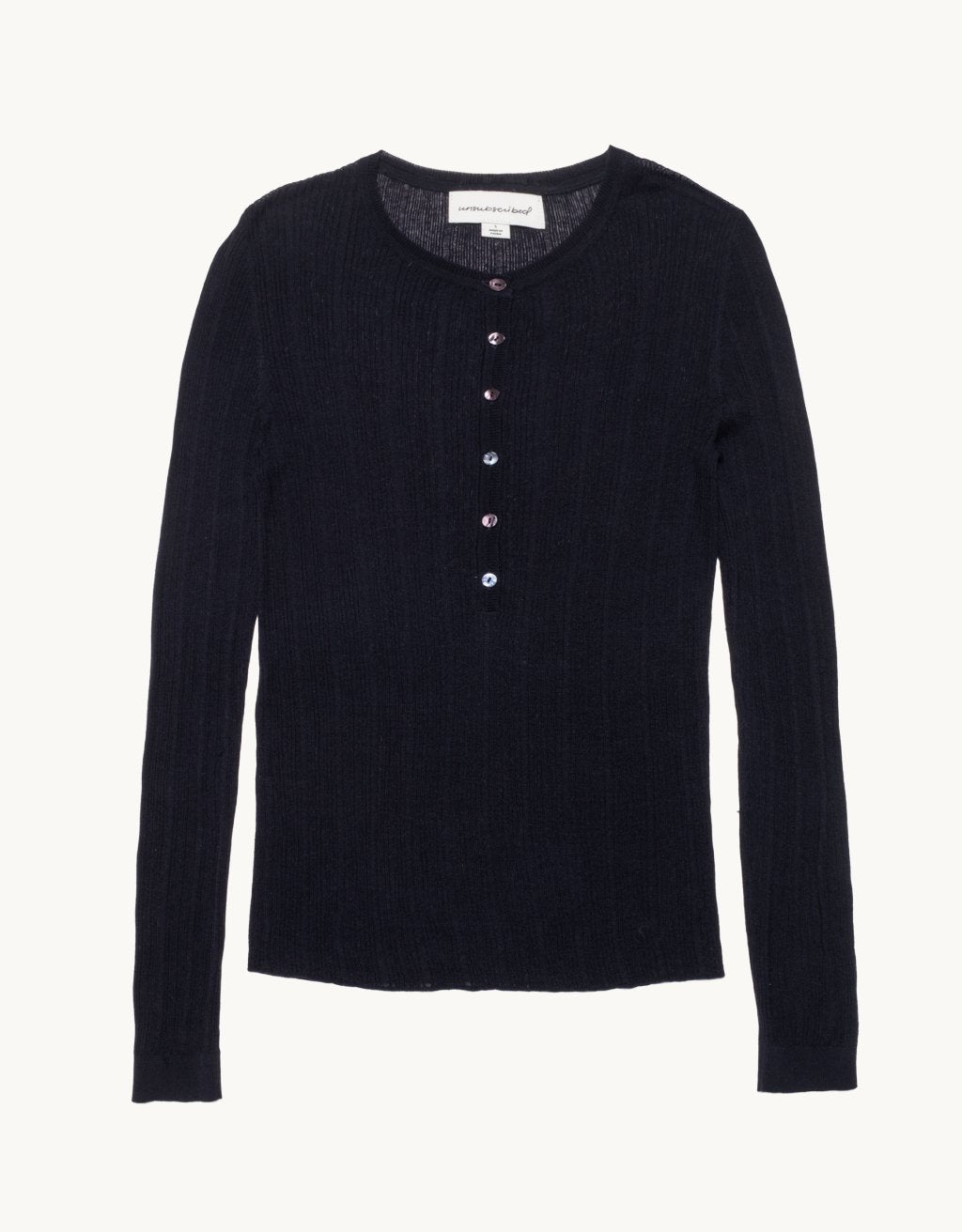 Unsubscribed Recycled Silk Ribbed Henley